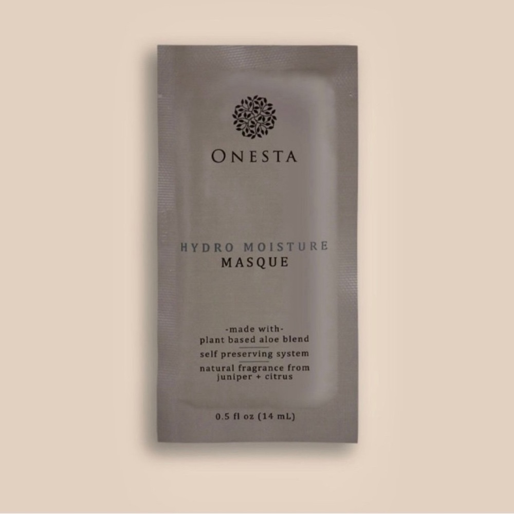 NWT Unisex Onesta: Organic Hydro Moisture Masque 0.5 oz Travel Size (3) Packets